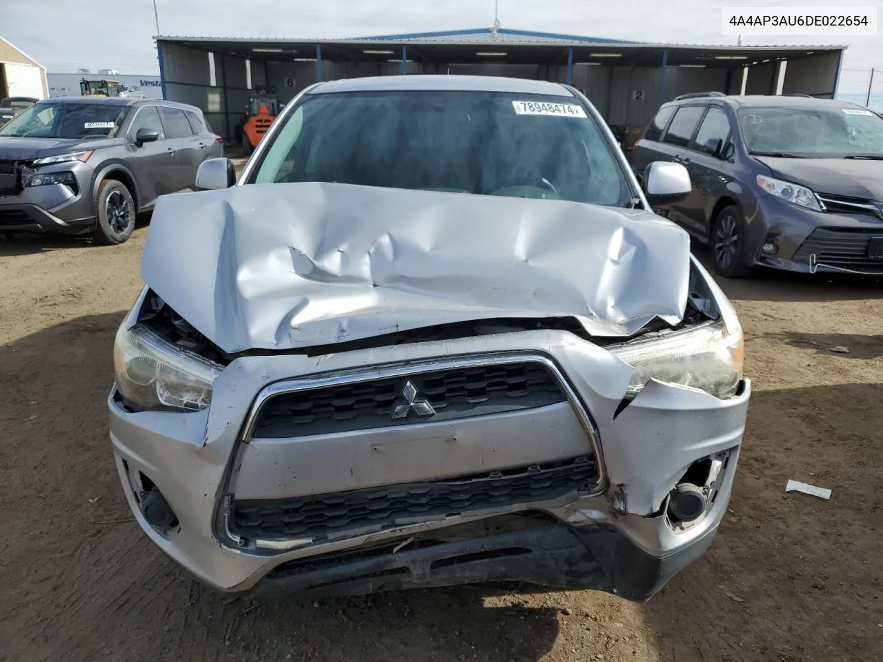 2013 Mitsubishi Outlander Sport Es VIN: 4A4AP3AU6DE022654 Lot: 78948474