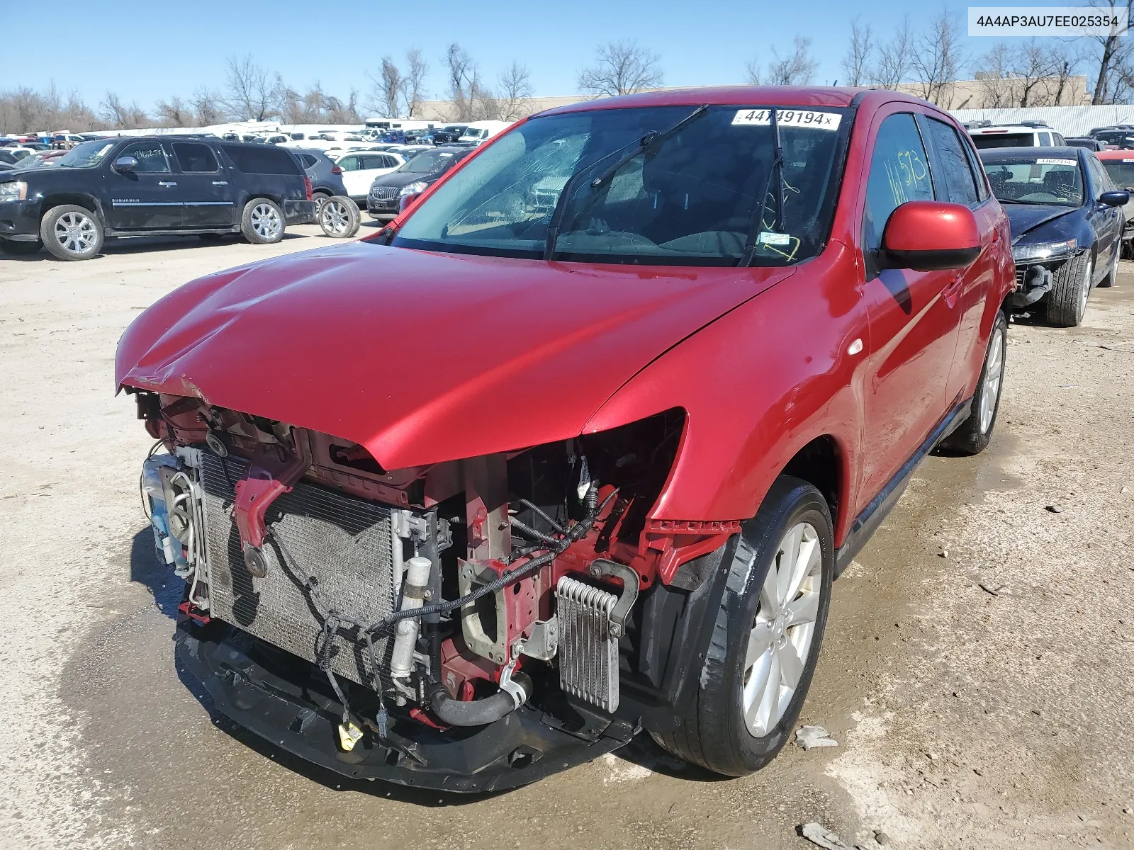 2014 Mitsubishi Outlander Sport Es VIN: 4A4AP3AU7EE025354 Lot: 44749194