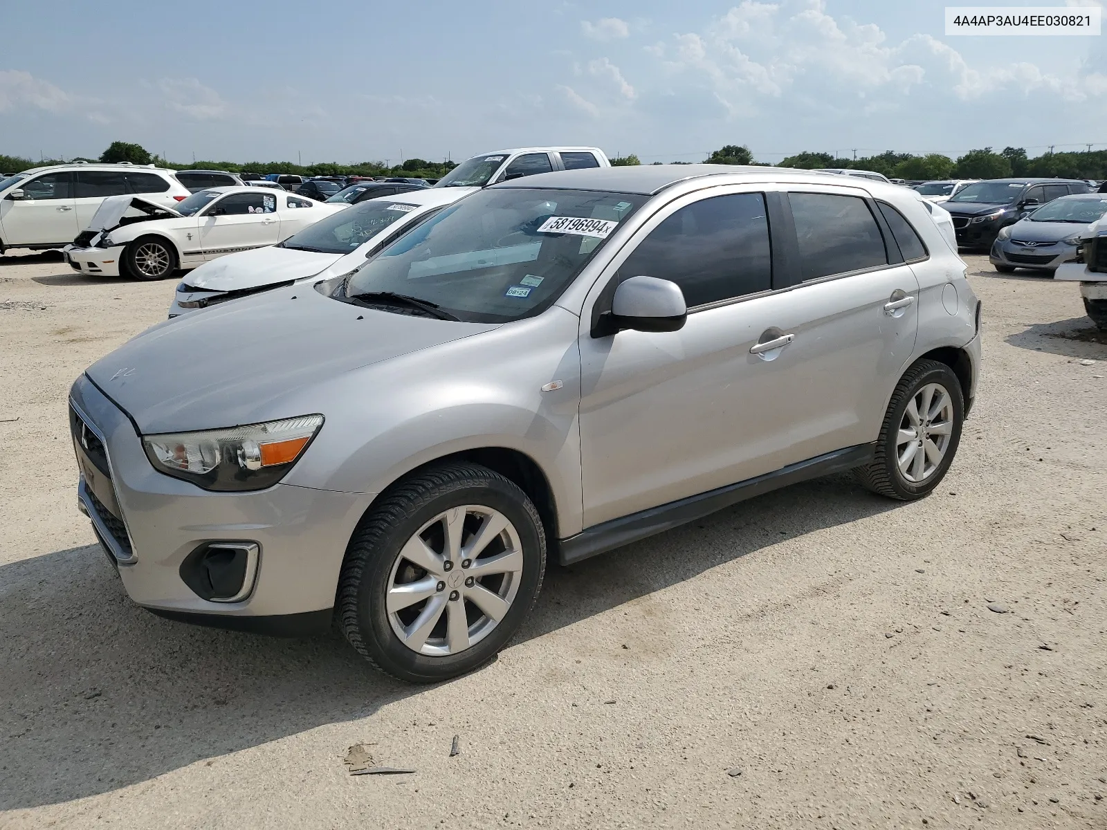 2014 Mitsubishi Outlander Sport Es VIN: 4A4AP3AU4EE030821 Lot: 58196994