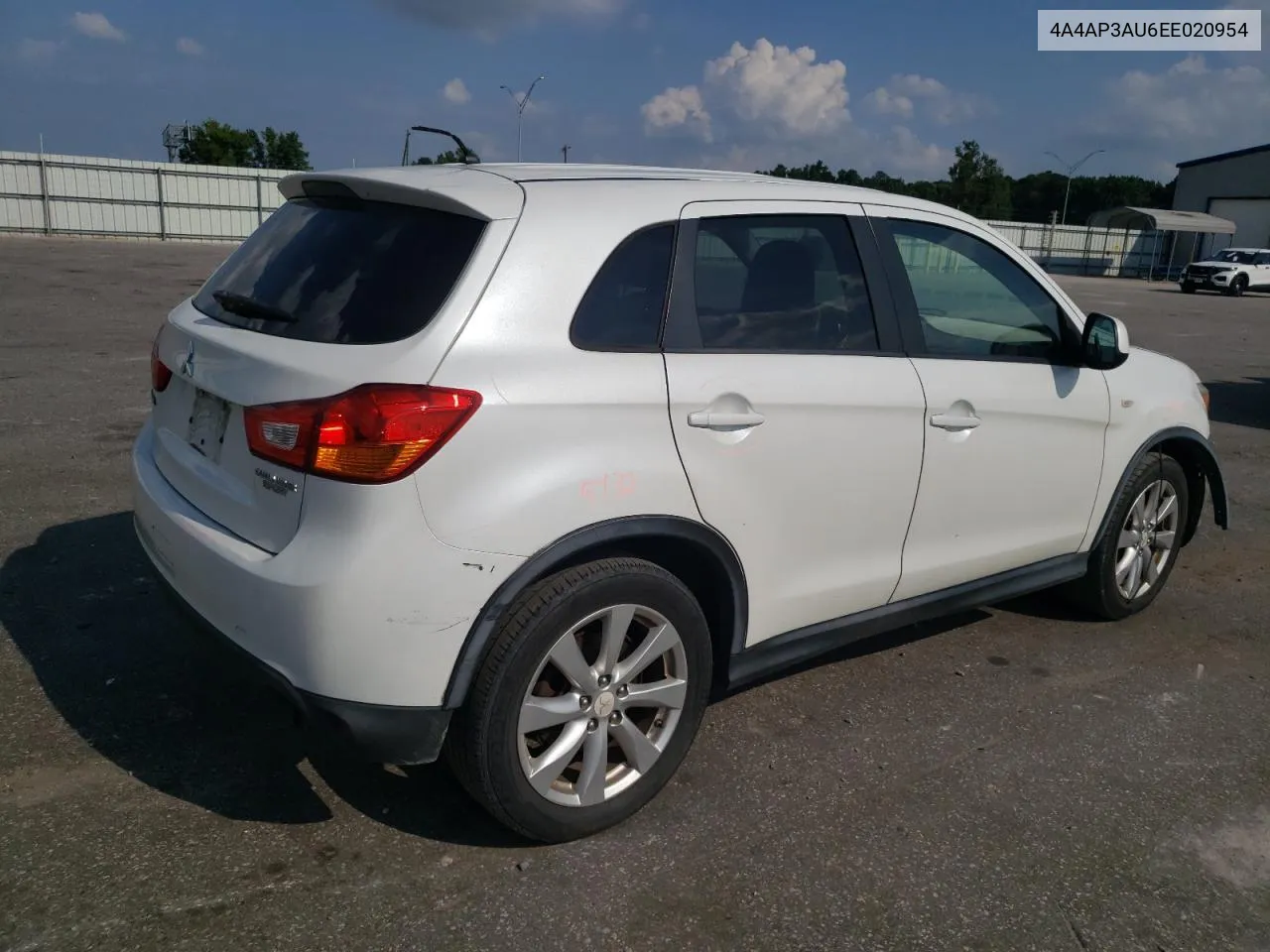 4A4AP3AU6EE020954 2014 Mitsubishi Outlander Sport Es