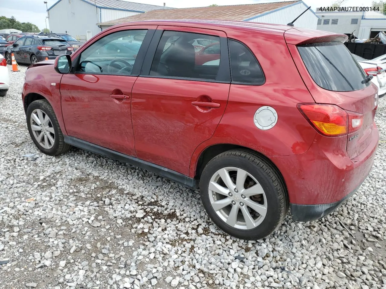 2014 Mitsubishi Outlander Sport Es VIN: 4A4AP3AU7EE003144 Lot: 67817874