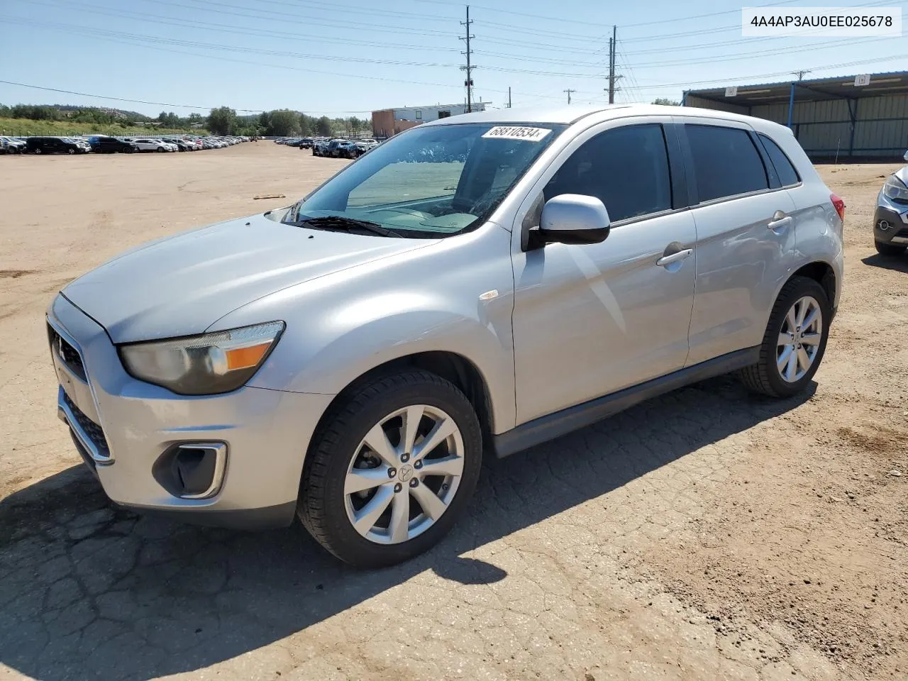 2014 Mitsubishi Outlander Sport Es VIN: 4A4AP3AU0EE025678 Lot: 68810534