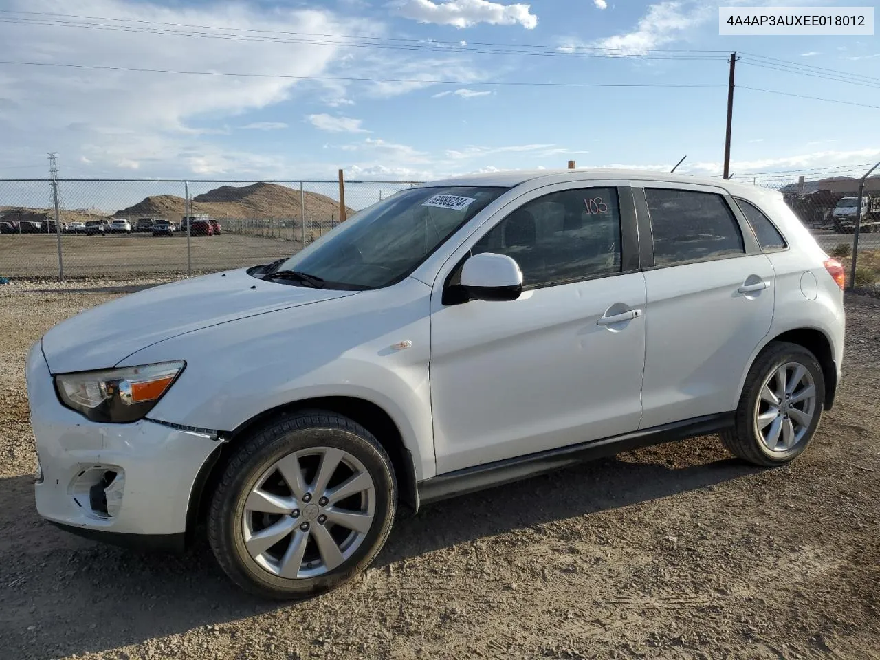 2014 Mitsubishi Outlander Sport Es VIN: 4A4AP3AUXEE018012 Lot: 69988224