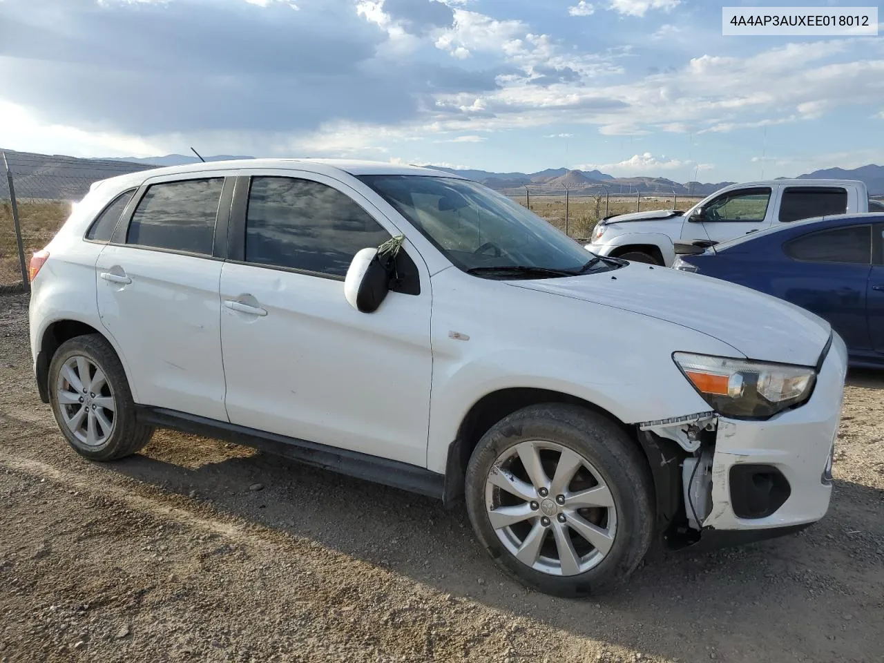 2014 Mitsubishi Outlander Sport Es VIN: 4A4AP3AUXEE018012 Lot: 69988224