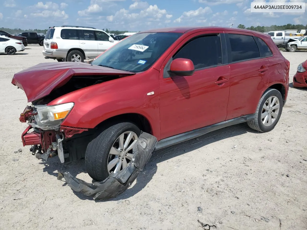 2014 Mitsubishi Outlander Sport Es VIN: 4A4AP3AU3EE009734 Lot: 71595964