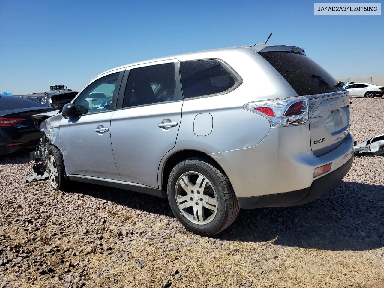 2014 Mitsubishi Outlander Es VIN: JA4AD2A34EZ015093 Lot: 72200974