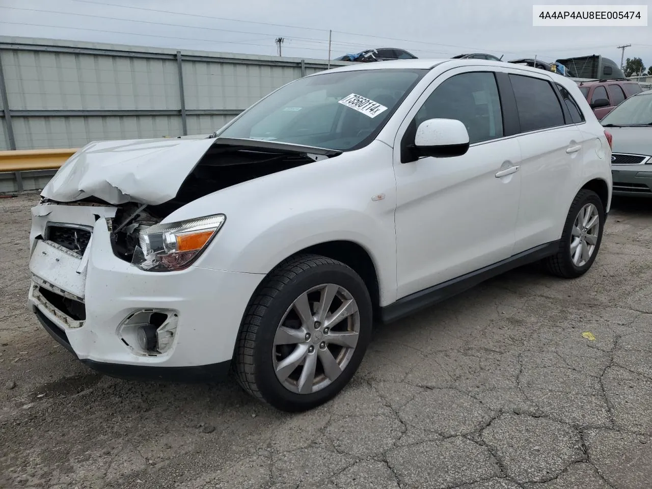 2014 Mitsubishi Outlander Sport Se VIN: 4A4AP4AU8EE005474 Lot: 73560114