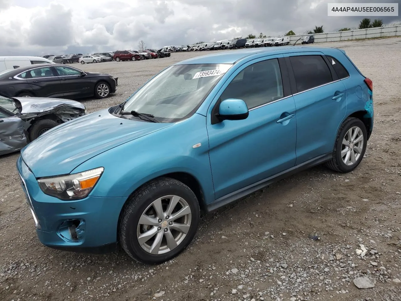 2014 Mitsubishi Outlander Sport Se VIN: 4A4AP4AU5EE006565 Lot: 73593474