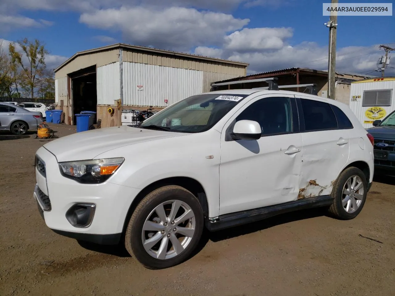 2014 Mitsubishi Outlander Sport Es VIN: 4A4AR3AU0EE029594 Lot: 74004374