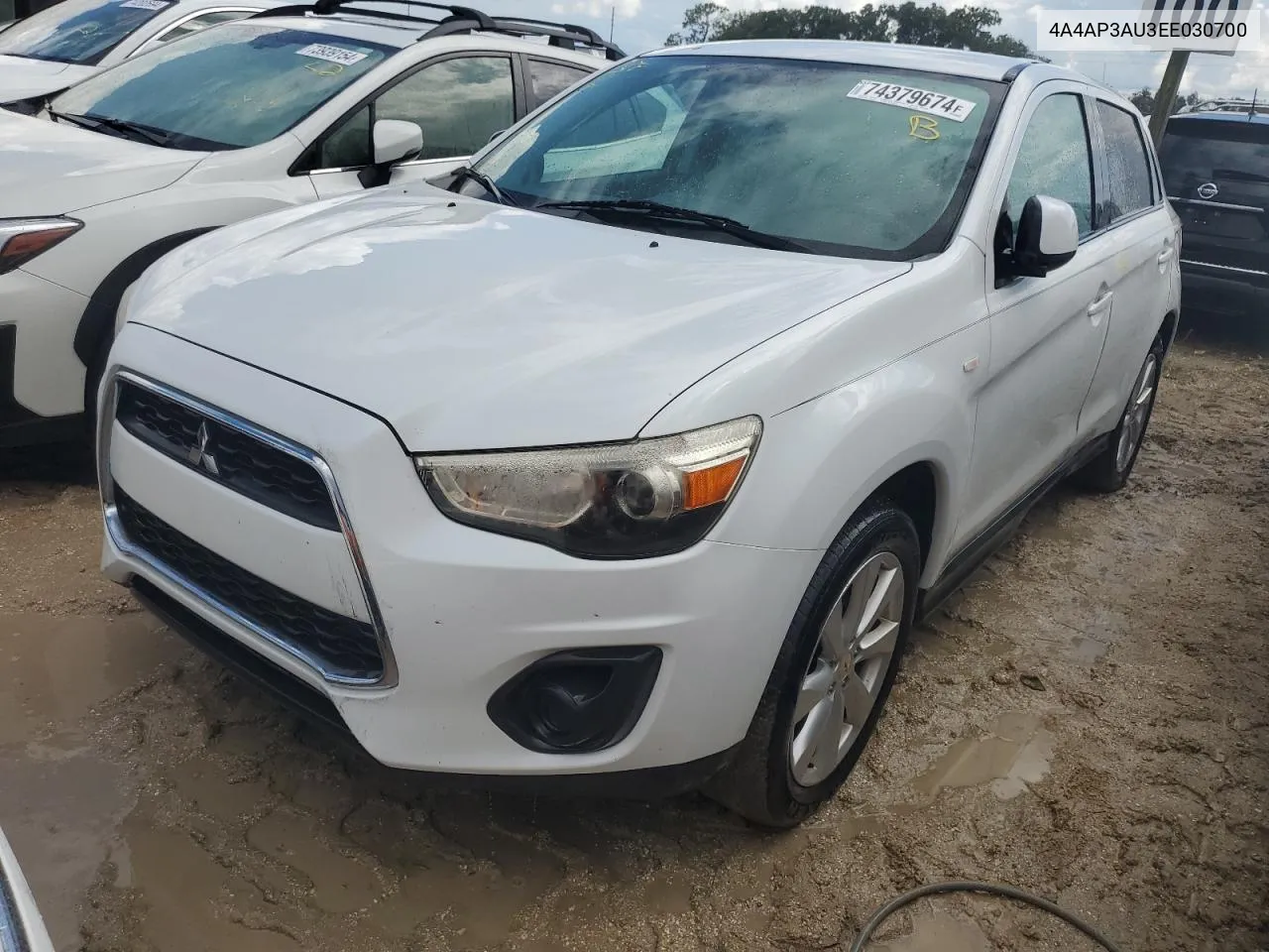 2014 Mitsubishi Outlander Sport Es VIN: 4A4AP3AU3EE030700 Lot: 74379674