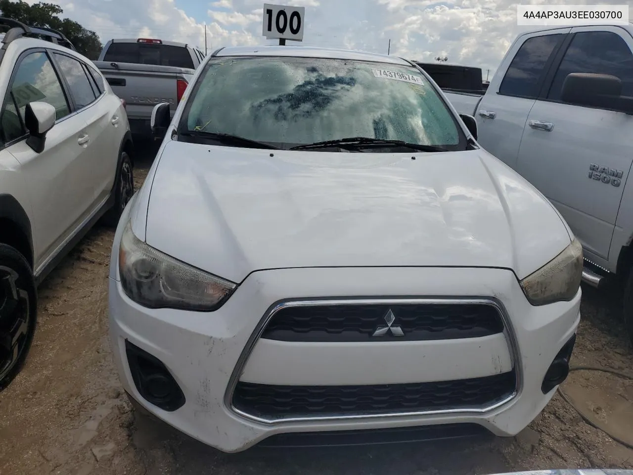 2014 Mitsubishi Outlander Sport Es VIN: 4A4AP3AU3EE030700 Lot: 74379674