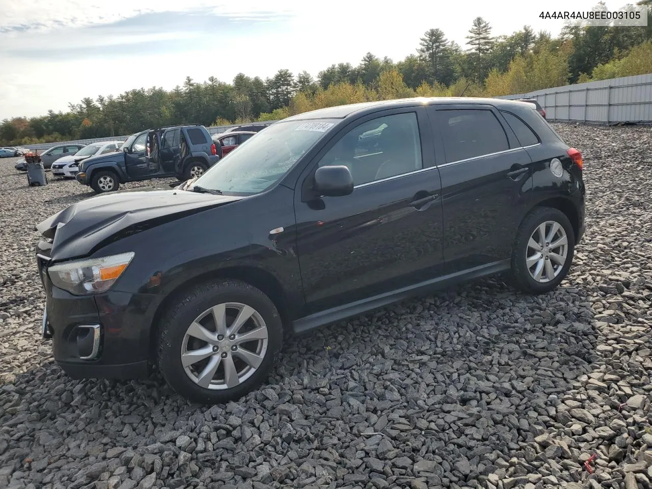 2014 Mitsubishi Outlander Sport Se VIN: 4A4AR4AU8EE003105 Lot: 74709184