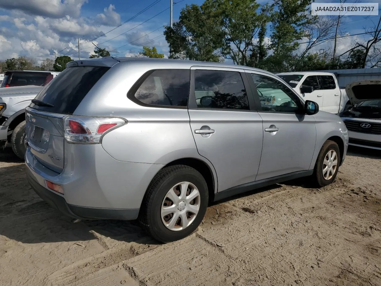 2014 Mitsubishi Outlander Es VIN: JA4AD2A31EZ017237 Lot: 74828244