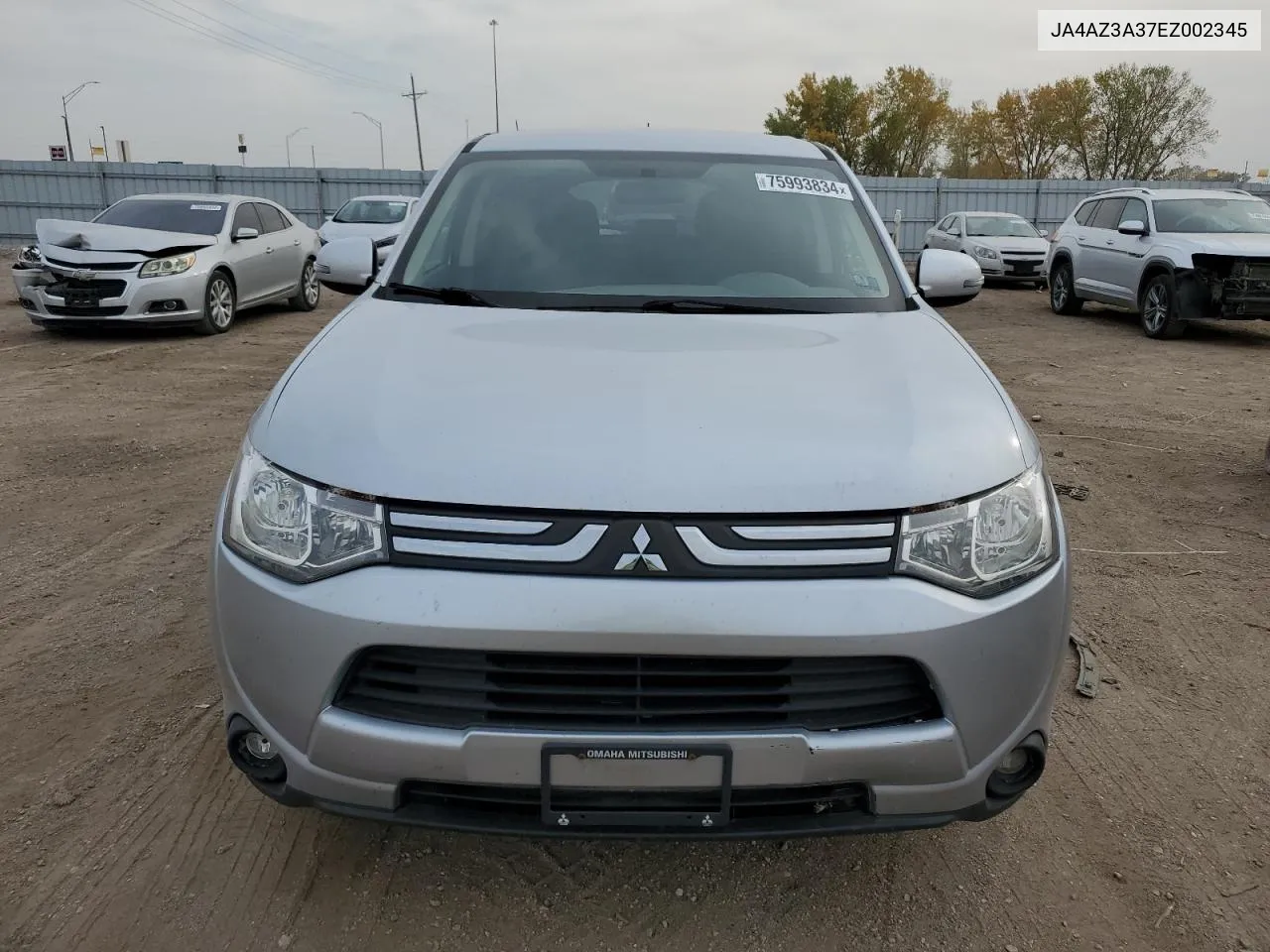 2014 Mitsubishi Outlander Se VIN: JA4AZ3A37EZ002345 Lot: 75993834