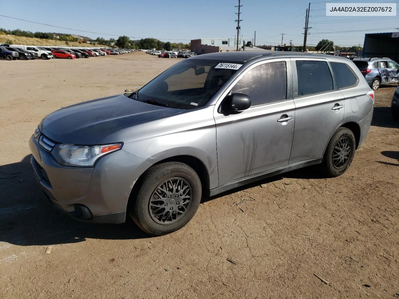 2014 Mitsubishi Outlander Es VIN: JA4AD2A32EZ007672 Lot: 76715144