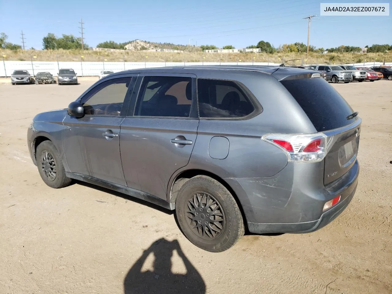 2014 Mitsubishi Outlander Es VIN: JA4AD2A32EZ007672 Lot: 76715144