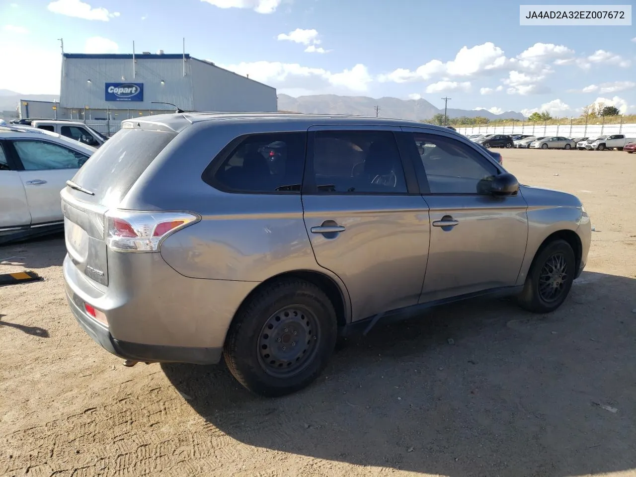 2014 Mitsubishi Outlander Es VIN: JA4AD2A32EZ007672 Lot: 76715144