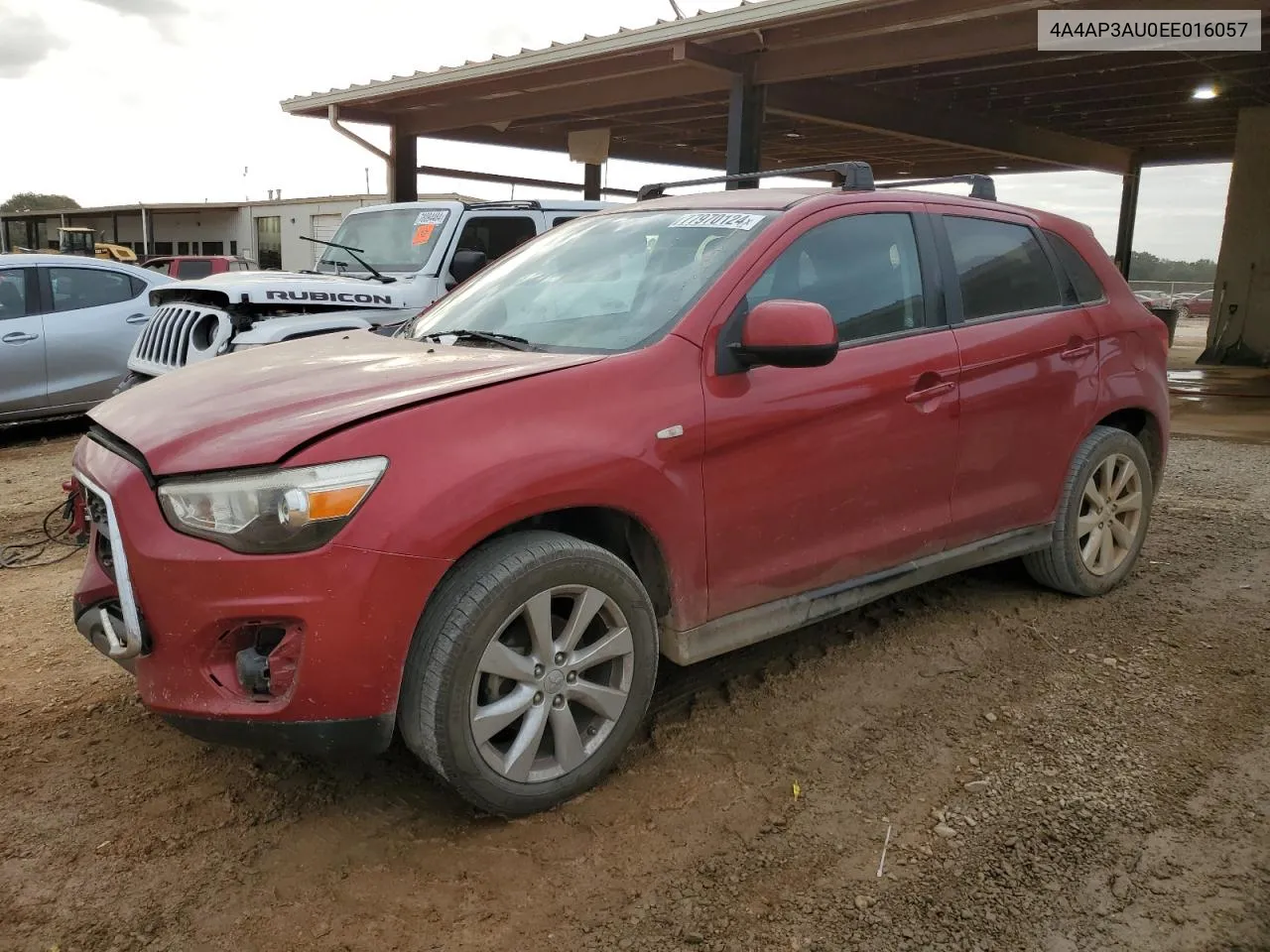 2014 Mitsubishi Outlander Sport Es VIN: 4A4AP3AU0EE016057 Lot: 77970124