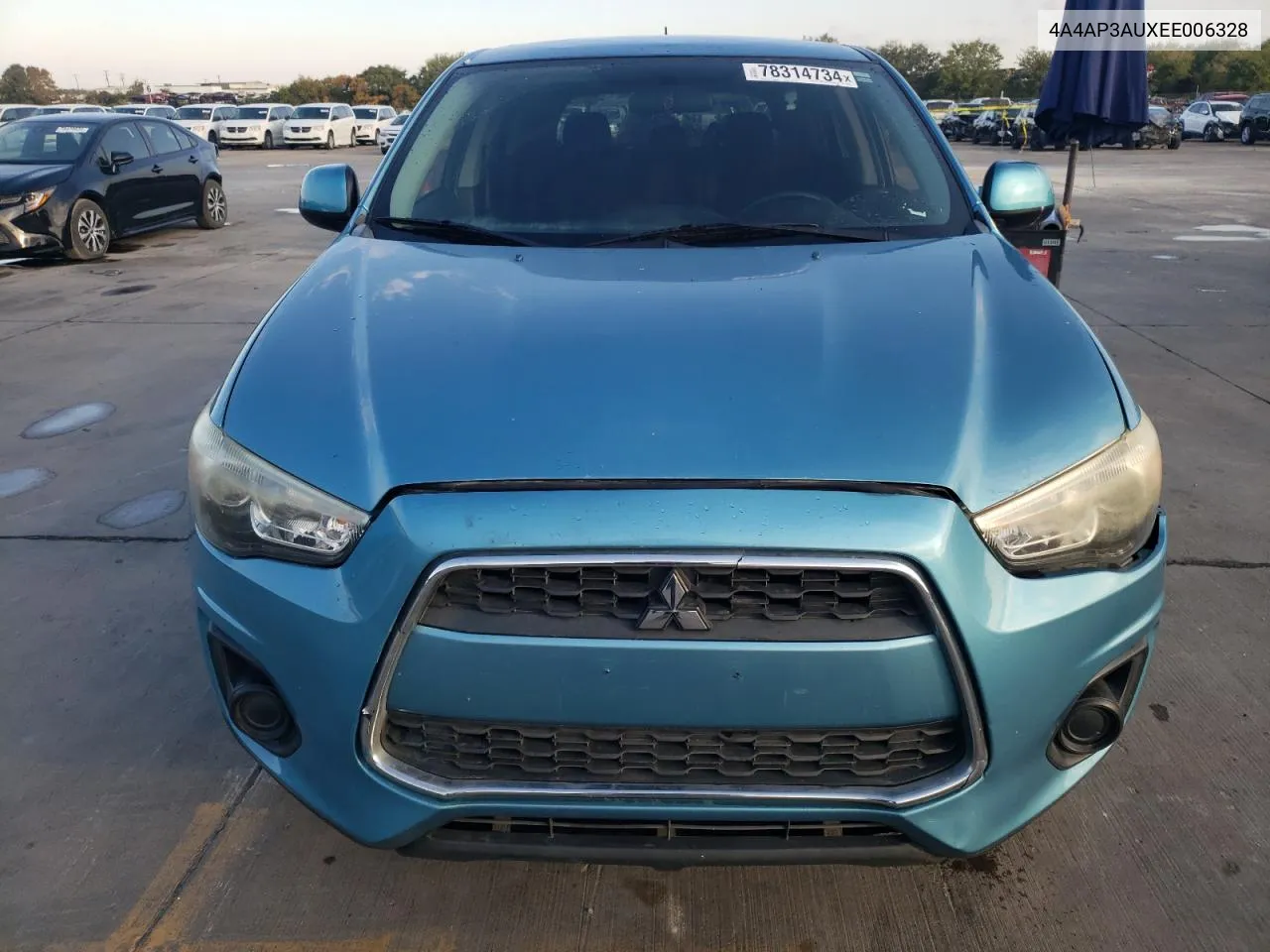 2014 Mitsubishi Outlander Sport Es VIN: 4A4AP3AUXEE006328 Lot: 78314734