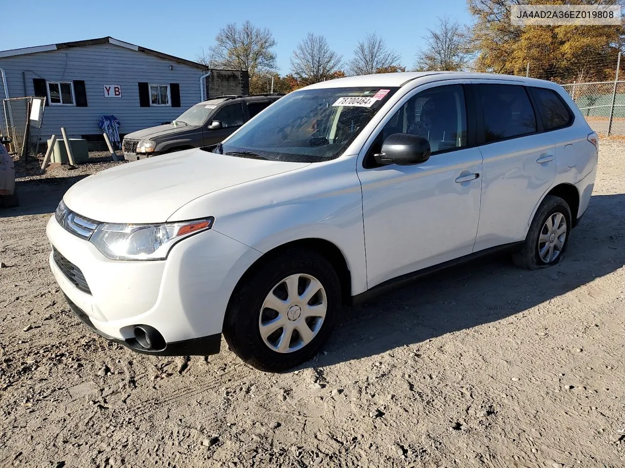 2014 Mitsubishi Outlander Es VIN: JA4AD2A36EZ019808 Lot: 78700464