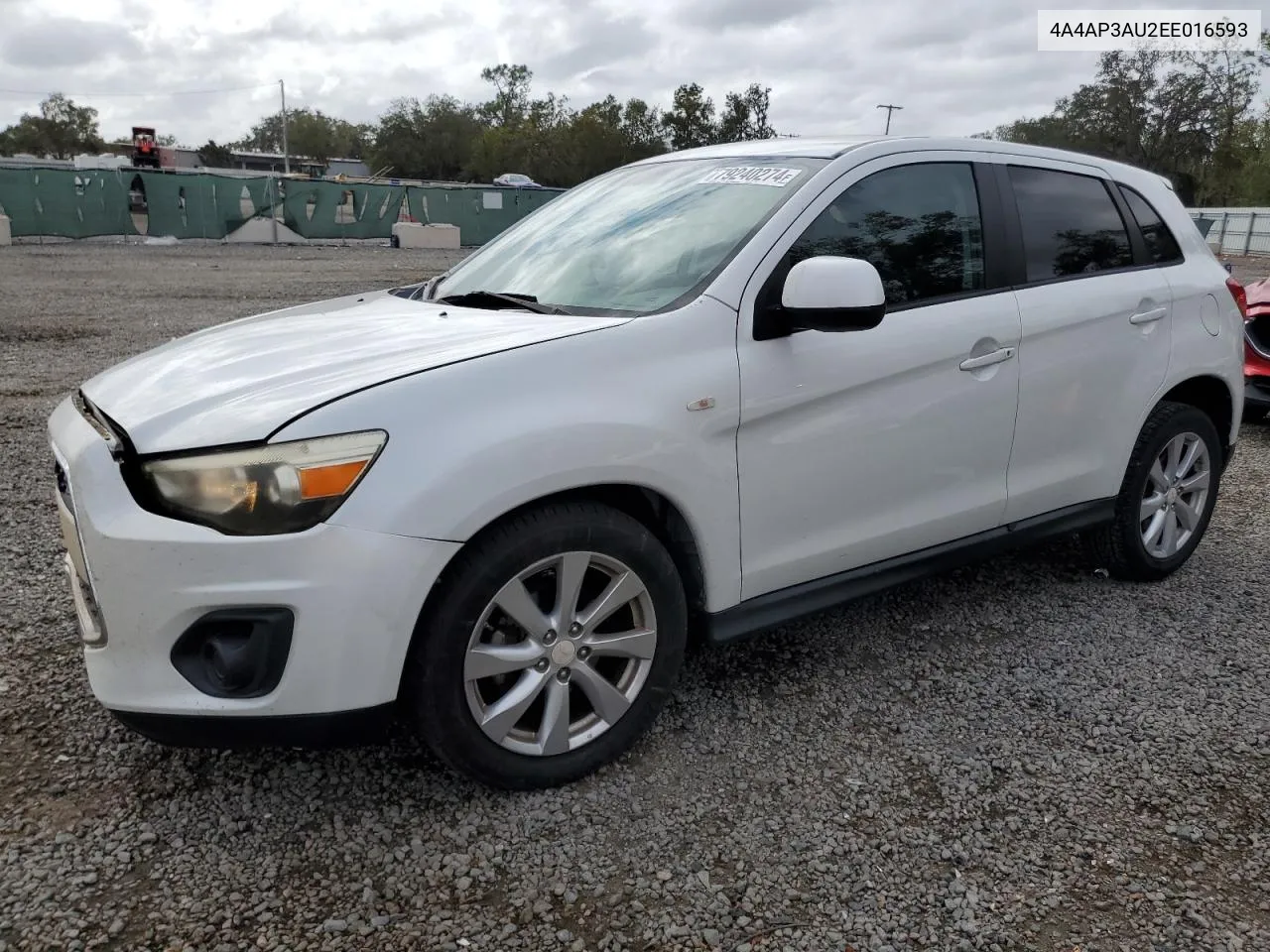 2014 Mitsubishi Outlander Sport Es VIN: 4A4AP3AU2EE016593 Lot: 79240274