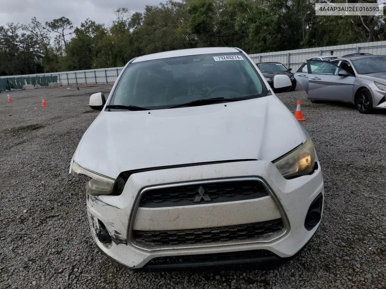 2014 Mitsubishi Outlander Sport Es VIN: 4A4AP3AU2EE016593 Lot: 79240274