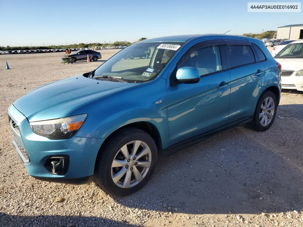 2014 Mitsubishi Outlander Sport Es VIN: 4A4AP3AU0EE016902 Lot: 80618684