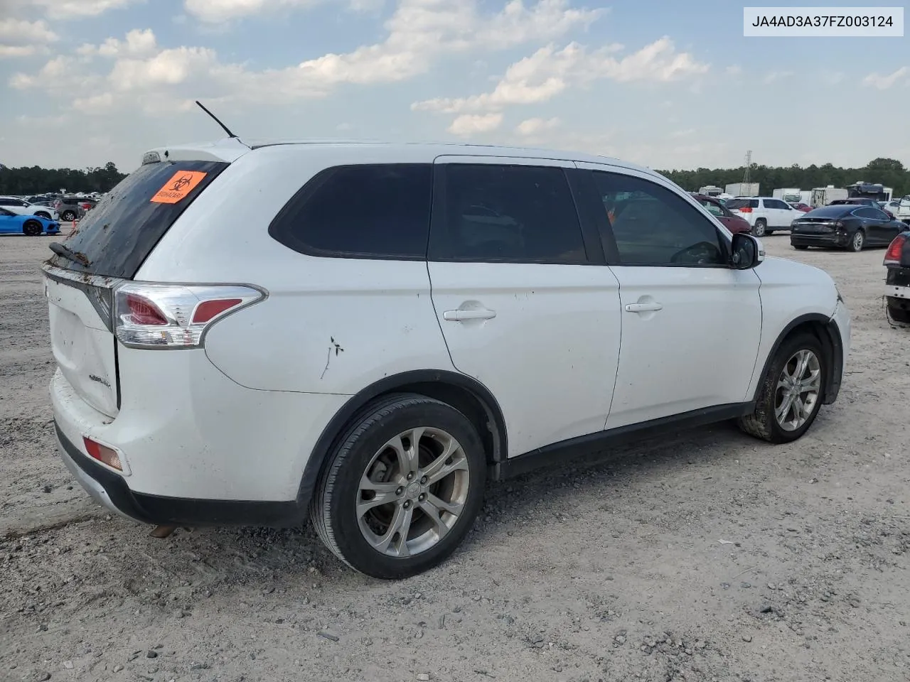 2015 Mitsubishi Outlander Se VIN: JA4AD3A37FZ003124 Lot: 48835284