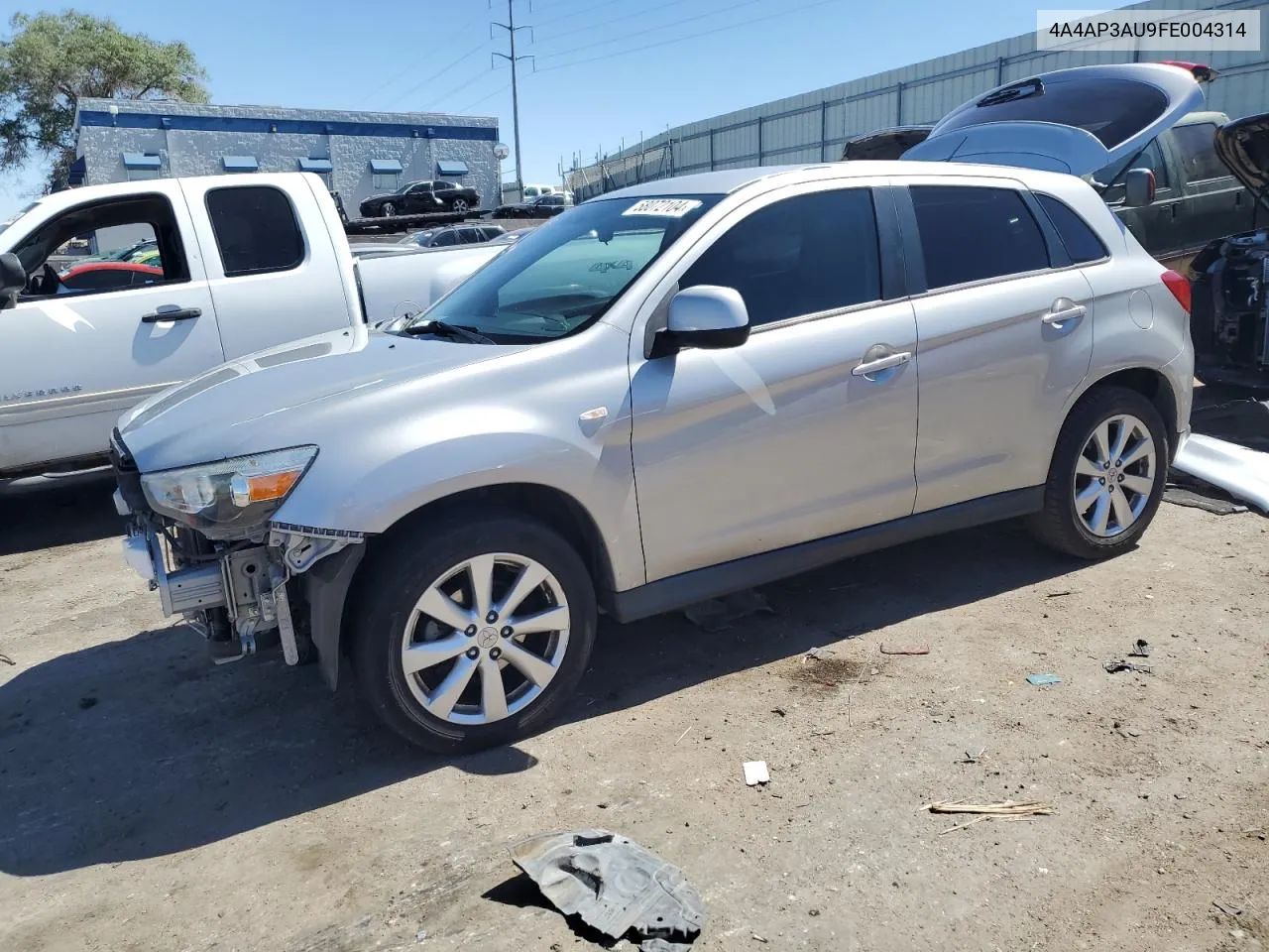 2015 Mitsubishi Outlander Sport Es VIN: 4A4AP3AU9FE004314 Lot: 58072104