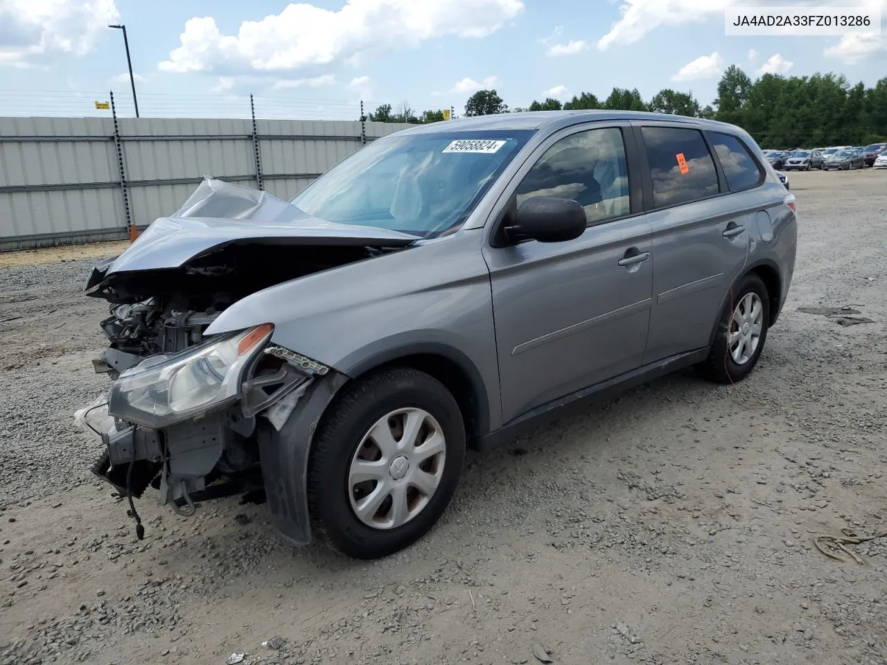 2015 Mitsubishi Outlander Es VIN: JA4AD2A33FZ013286 Lot: 59058824