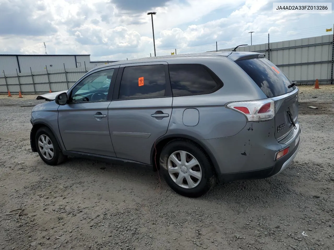 2015 Mitsubishi Outlander Es VIN: JA4AD2A33FZ013286 Lot: 59058824