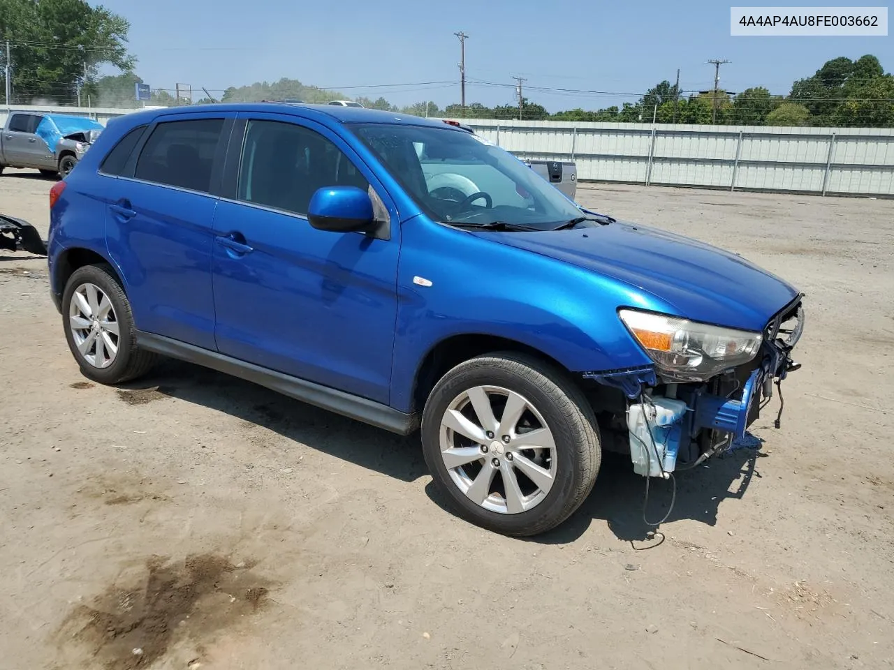 2015 Mitsubishi Outlander Sport Se VIN: 4A4AP4AU8FE003662 Lot: 66159864