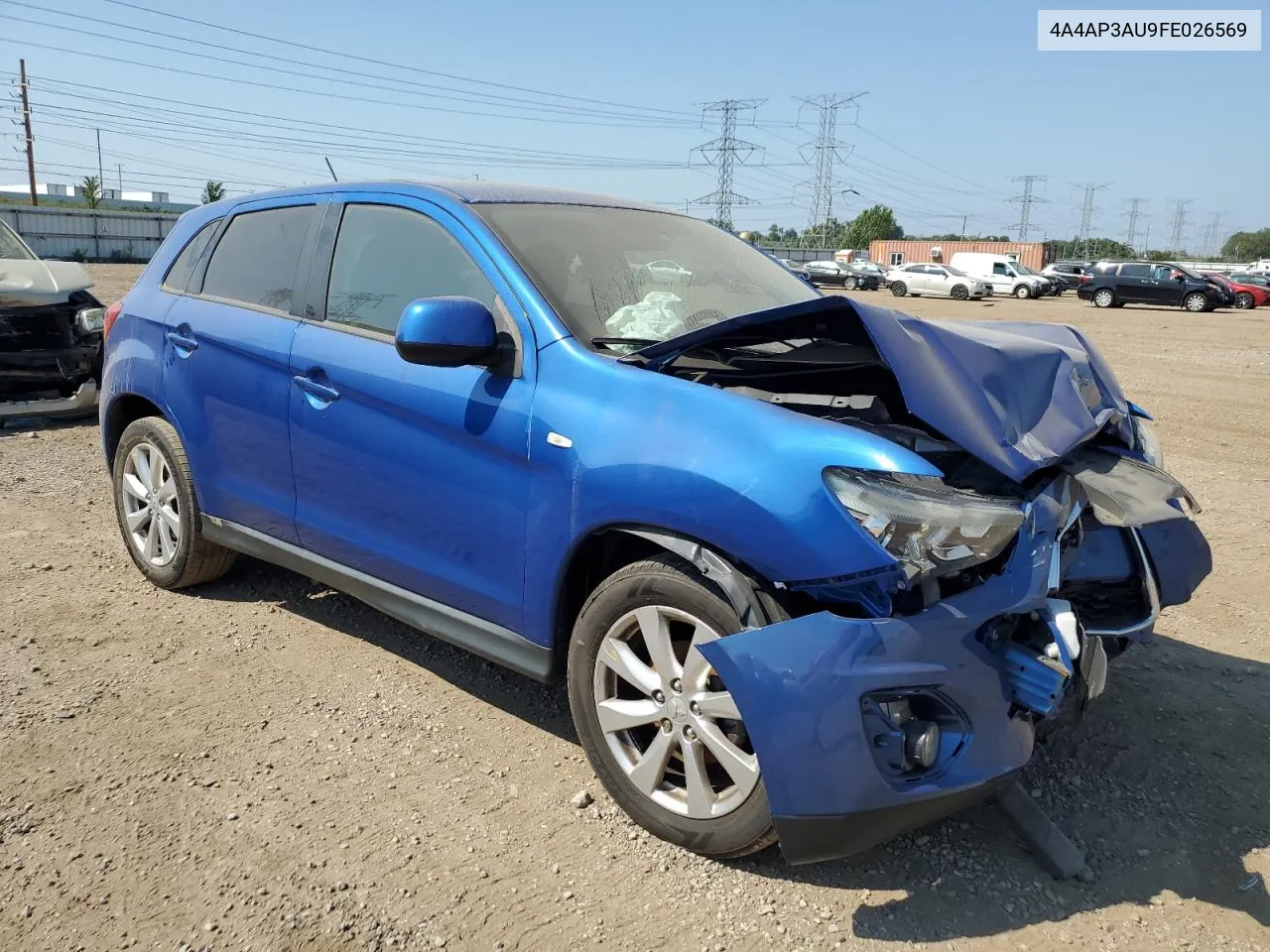 2015 Mitsubishi Outlander Sport Es VIN: 4A4AP3AU9FE026569 Lot: 67873454