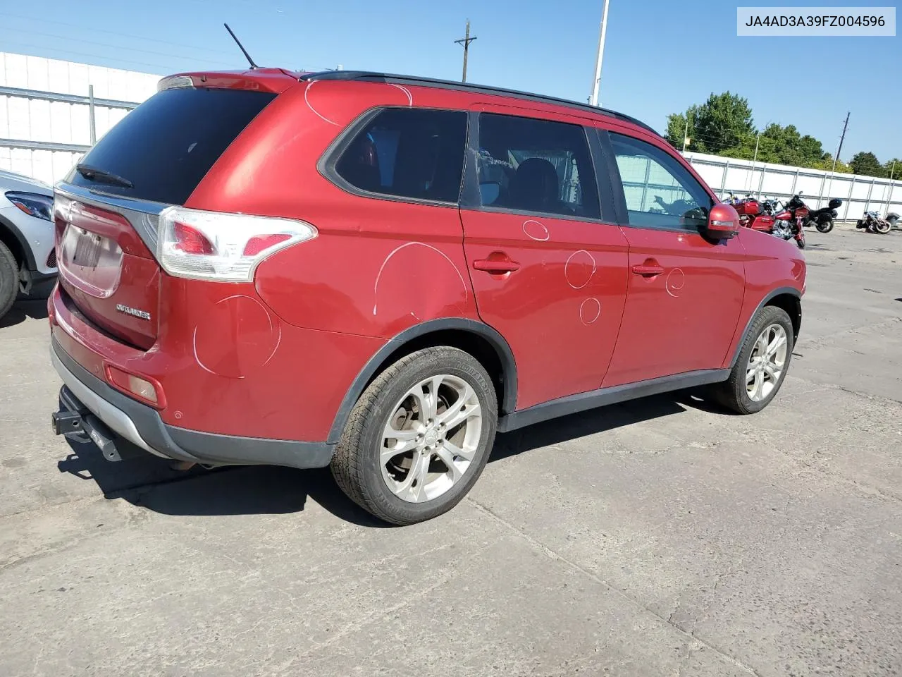 2015 Mitsubishi Outlander Se VIN: JA4AD3A39FZ004596 Lot: 69975934