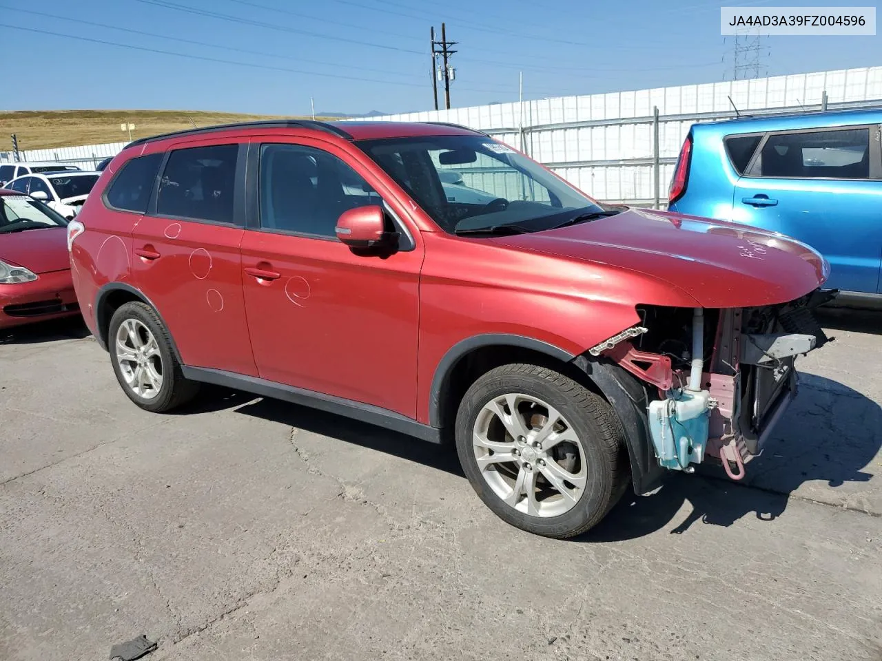 2015 Mitsubishi Outlander Se VIN: JA4AD3A39FZ004596 Lot: 69975934