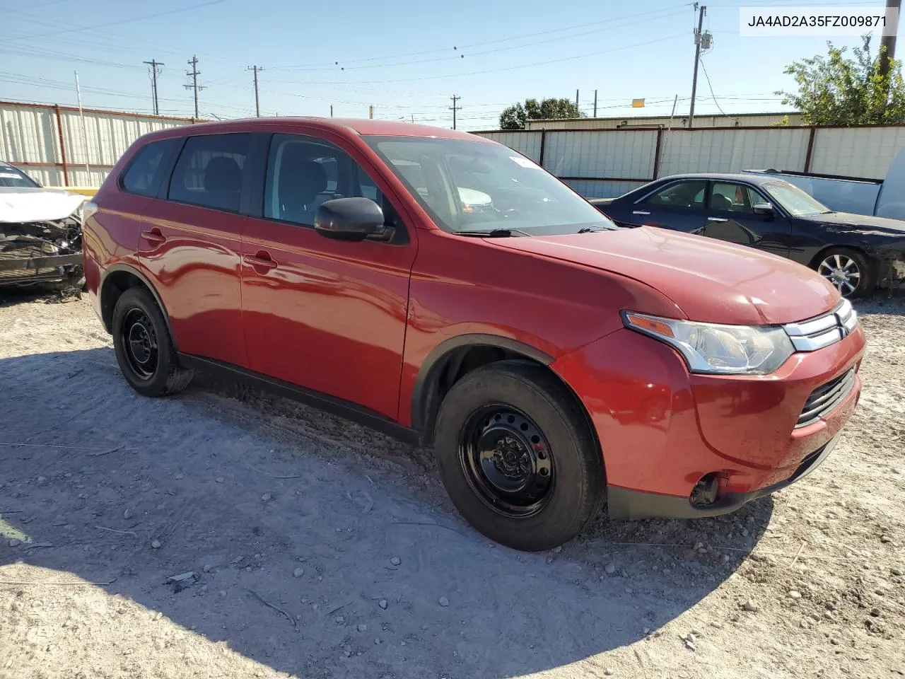 2015 Mitsubishi Outlander Es VIN: JA4AD2A35FZ009871 Lot: 70981684