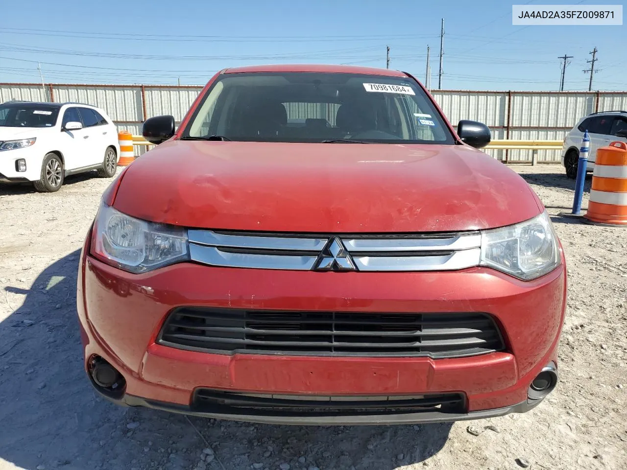 2015 Mitsubishi Outlander Es VIN: JA4AD2A35FZ009871 Lot: 70981684