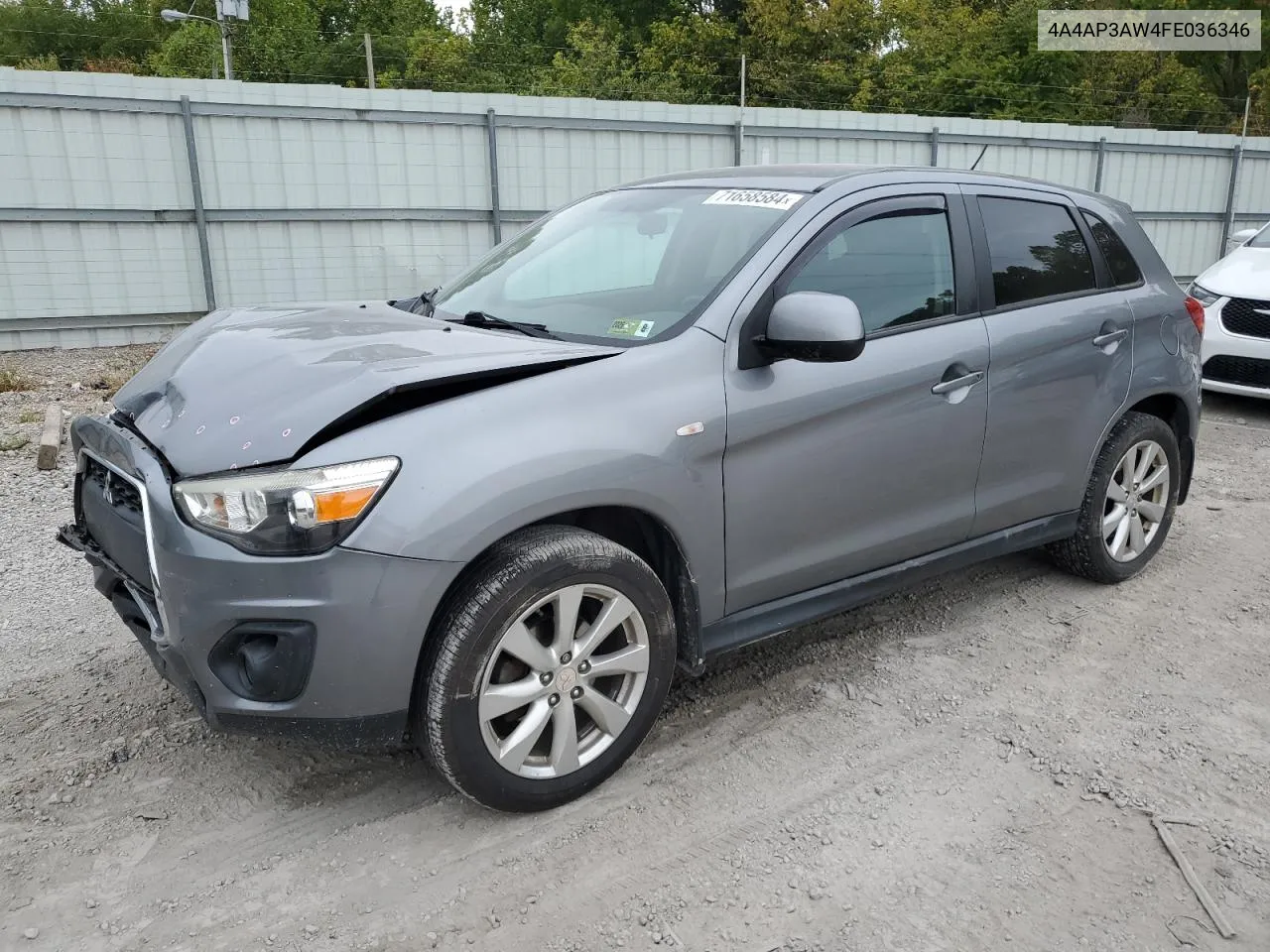 2015 Mitsubishi Outlander Sport Es VIN: 4A4AP3AW4FE036346 Lot: 71658584