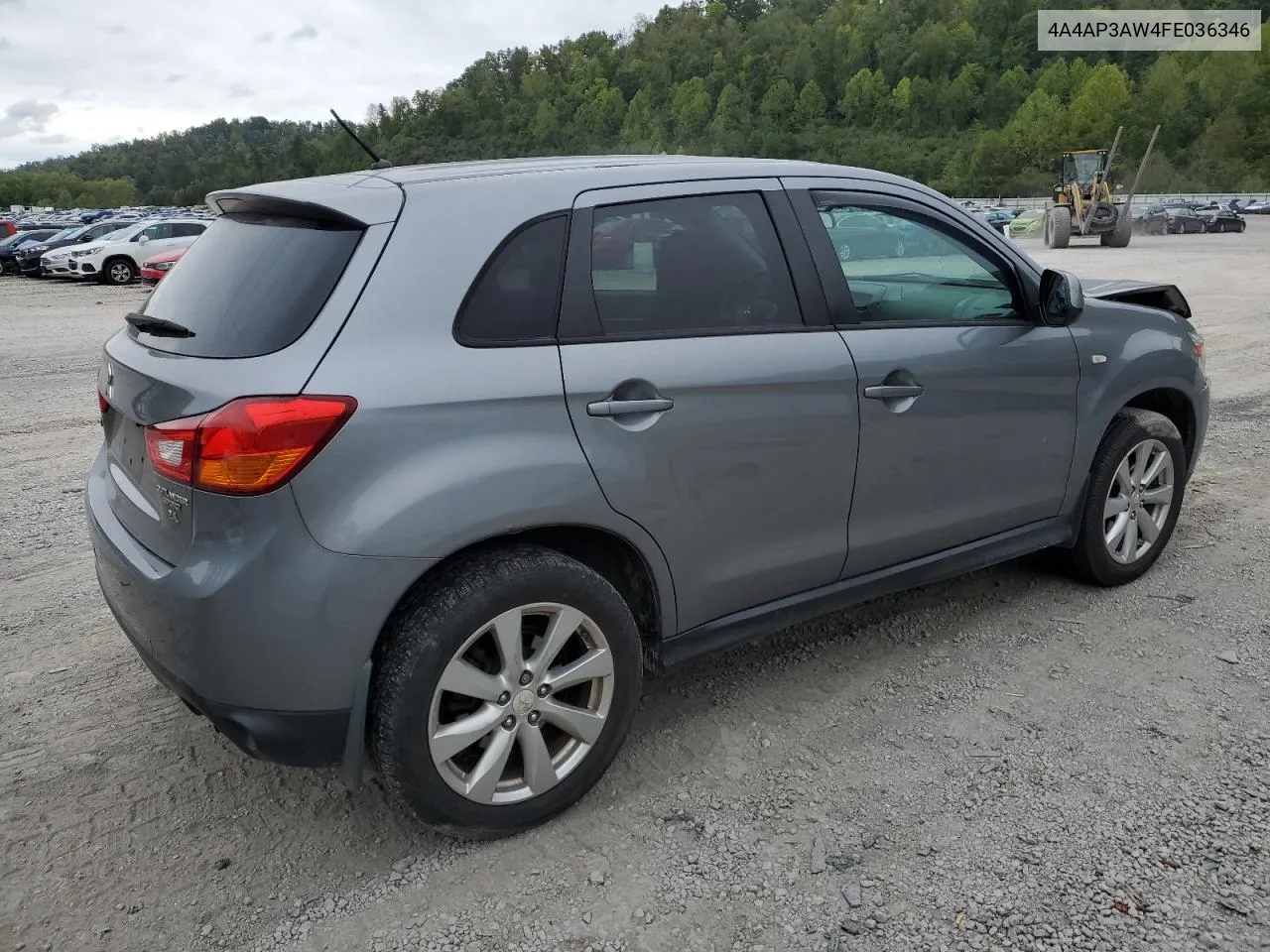 2015 Mitsubishi Outlander Sport Es VIN: 4A4AP3AW4FE036346 Lot: 71658584