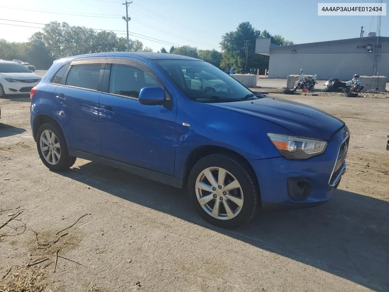 2015 Mitsubishi Outlander Sport Es VIN: 4A4AP3AU4FE012434 Lot: 72313034