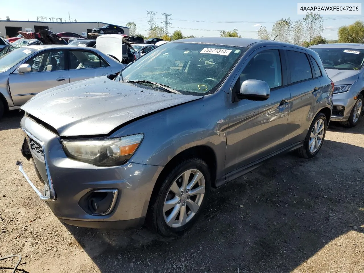 2015 Mitsubishi Outlander Sport Es VIN: 4A4AP3AWXFE047206 Lot: 72571314