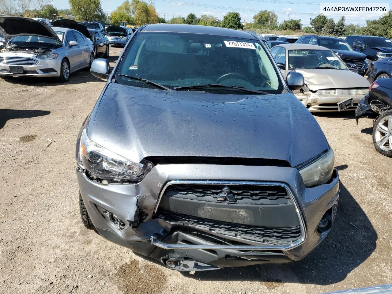 2015 Mitsubishi Outlander Sport Es VIN: 4A4AP3AWXFE047206 Lot: 72571314