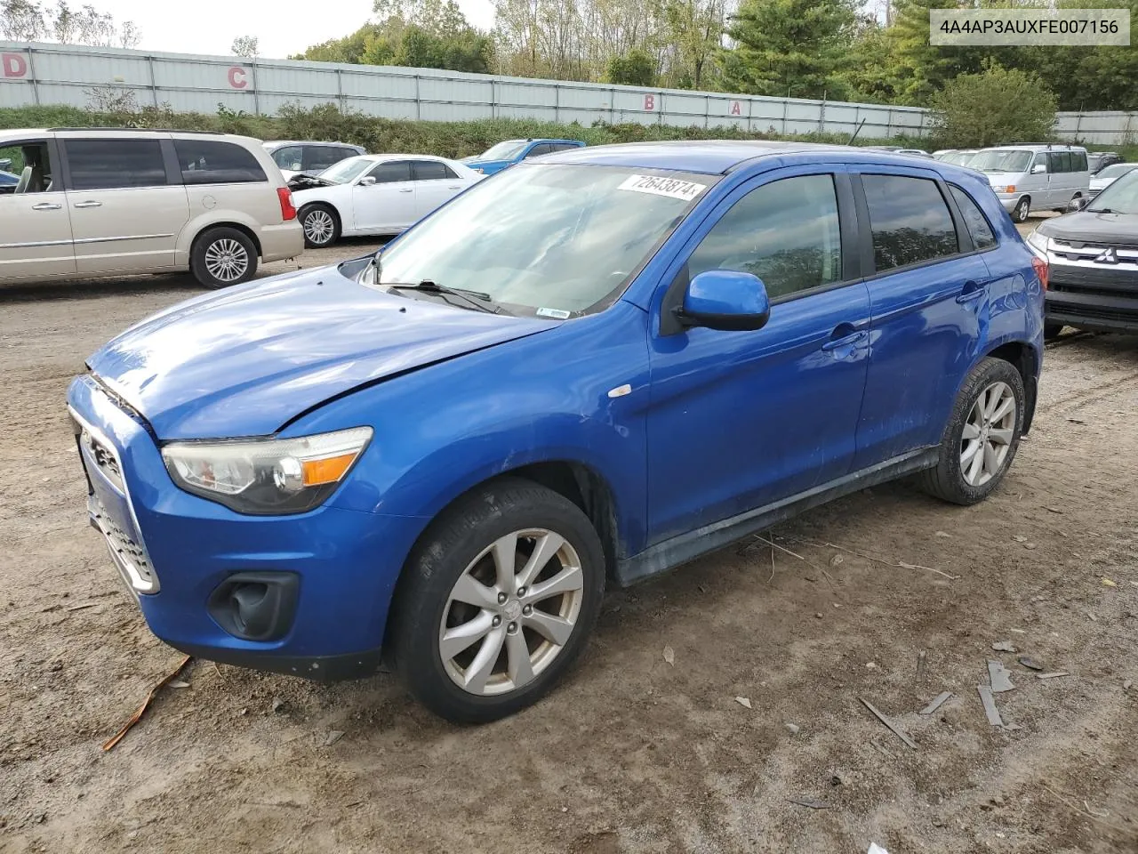 4A4AP3AUXFE007156 2015 Mitsubishi Outlander Sport Es