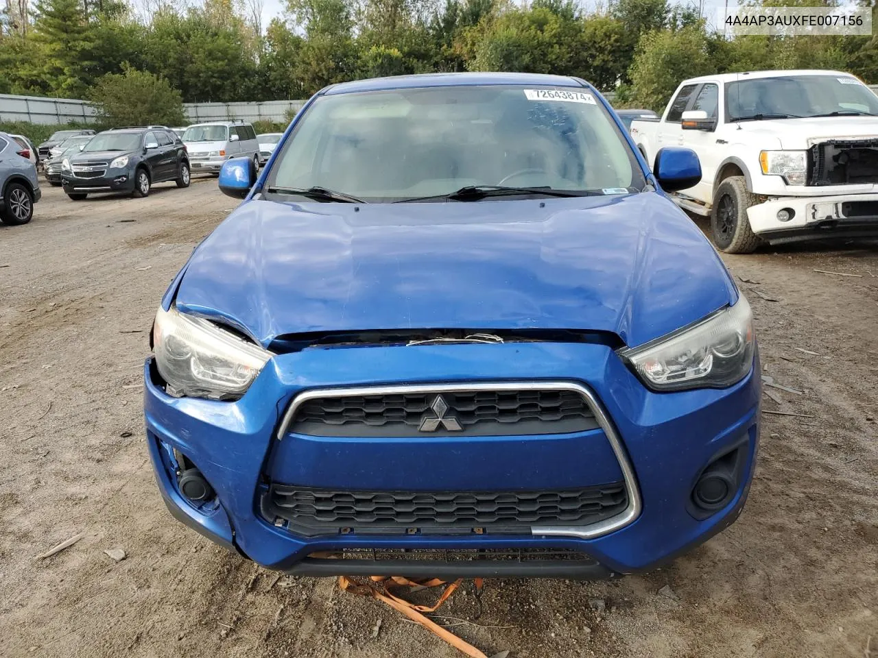 2015 Mitsubishi Outlander Sport Es VIN: 4A4AP3AUXFE007156 Lot: 72643874