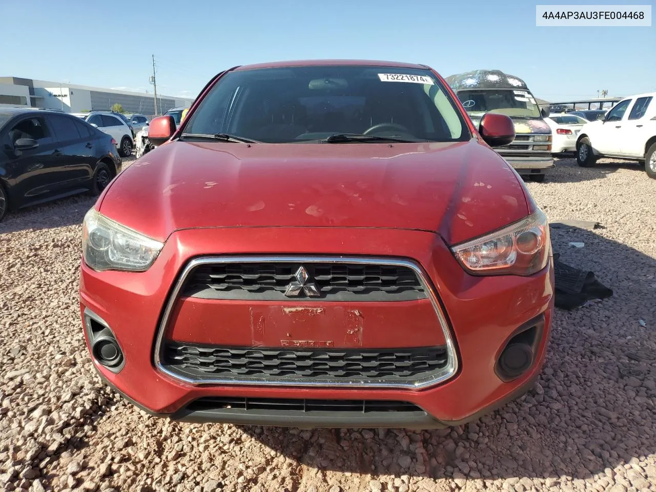 2015 Mitsubishi Outlander Sport Es VIN: 4A4AP3AU3FE004468 Lot: 73221874