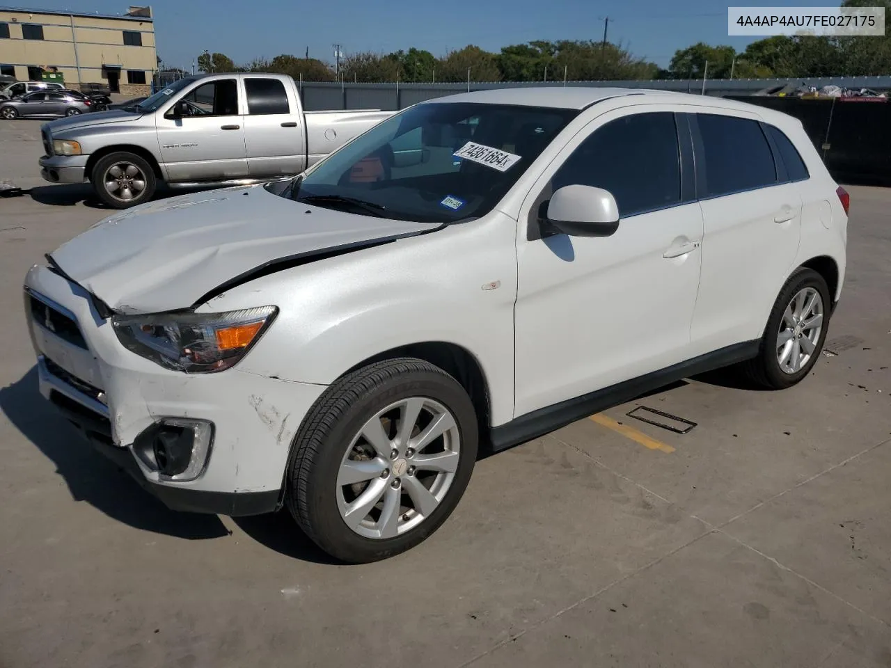 2015 Mitsubishi Outlander Sport Se VIN: 4A4AP4AU7FE027175 Lot: 74361664