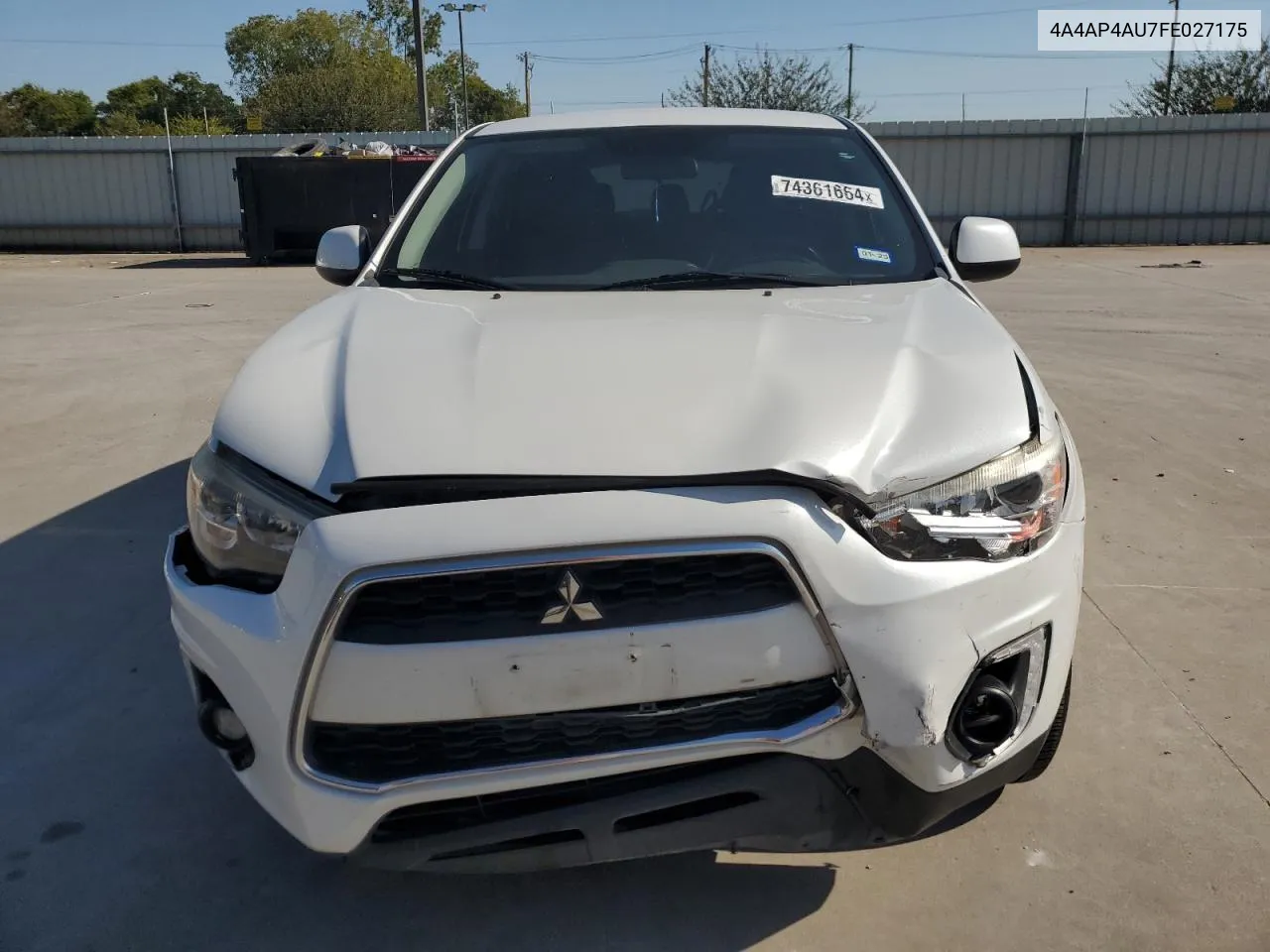 2015 Mitsubishi Outlander Sport Se VIN: 4A4AP4AU7FE027175 Lot: 74361664