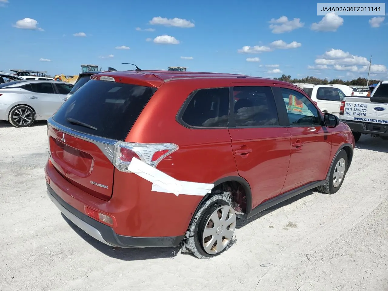 2015 Mitsubishi Outlander Es VIN: JA4AD2A36FZ011144 Lot: 75408134