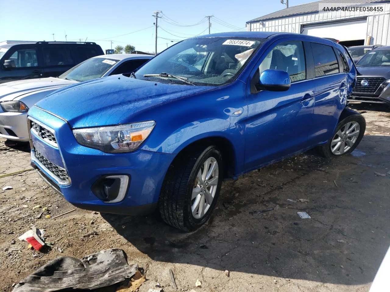 2015 Mitsubishi Outlander Sport Se VIN: 4A4AP4AU3FE058455 Lot: 76531674