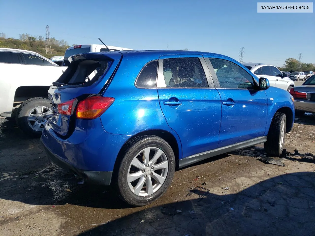 2015 Mitsubishi Outlander Sport Se VIN: 4A4AP4AU3FE058455 Lot: 76531674